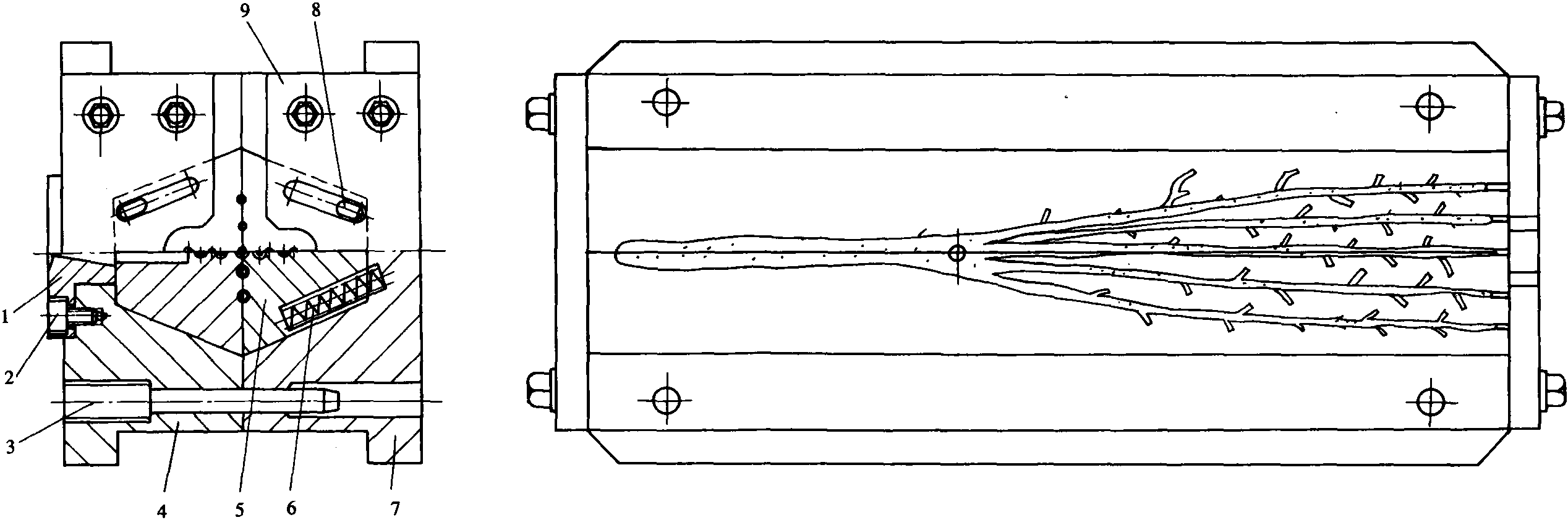 23.绢花主枝杆注塑模具